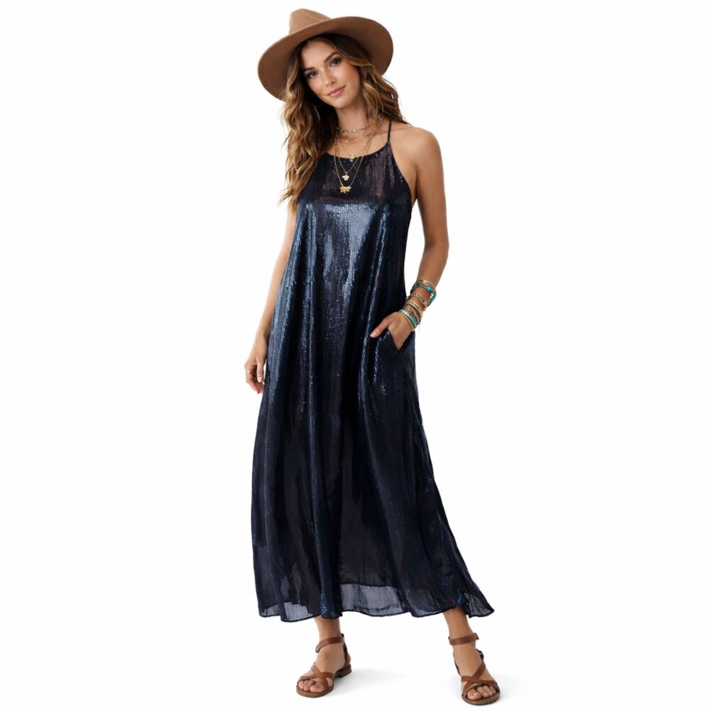 NWT Corey Lynn Calter Navy Sequin Dress | S